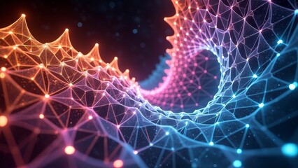 Colorful particle vortex scene