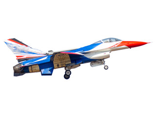 Fighter jet fighter isolated on a white background