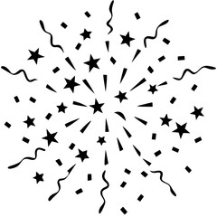 Obraz premium Confetti Explosion AI Vector Illustration for Celebration Themes