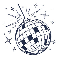 Disco Ball  AI Vector Illustration for Celebration Themes