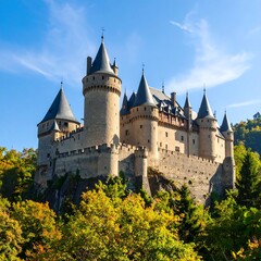 Obraz premium Medieval castle atop a hill