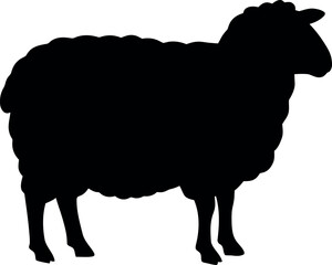 Black sheep silhouette farm animal icon