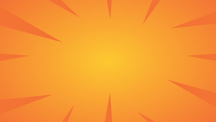 Orange burst background design illustration. Perfect for presentation, template, and graphic design resource. Abstract background with burst or zoom effect with cartoon style.