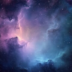 Fototapeta premium Majestic cosmic starfield with nebula and galaxies in deep space --profile 773ghdn.
