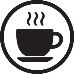 Silhouette vector of a coffee mug with a quote design, perfect for cafe branding, merchandise, and decor.