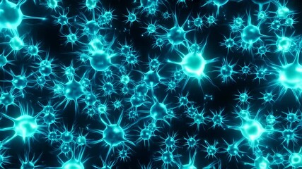 Glowing teal neural network - Powered by Adobe