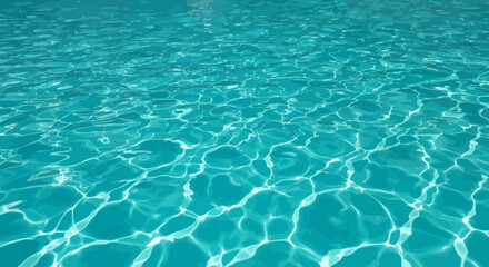 Captivating turquoise water surface with light reflections creating mesmerizing patterns