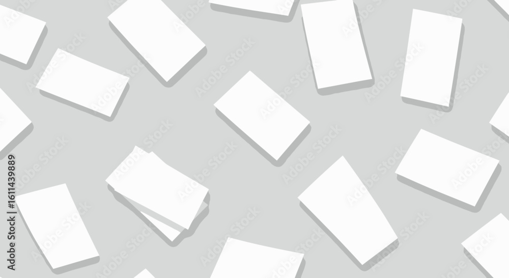 Poster abstract floating white rectangles with soft shadows on a pale gray background