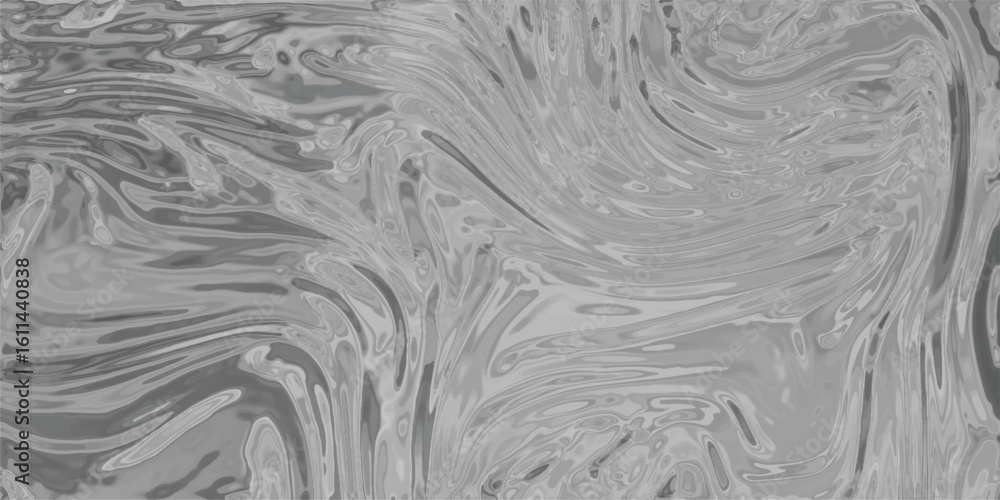Poster abstract fluid swirls in grayscale offering a dynamic and artistic composition evoking motion and de