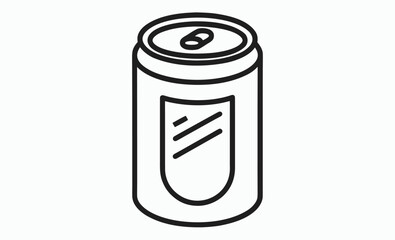 Drink can icon, beverage top view, soda tab vector, Drink can icon, Vector icon isolated on white background