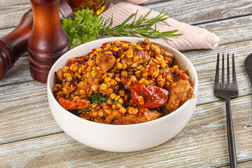 Rasted chicken meat with ptitim