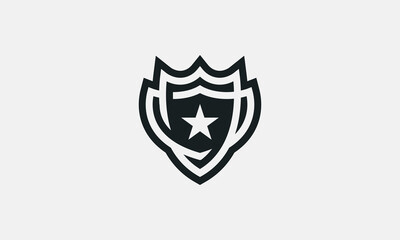 emblem shield logo vector design