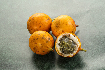 Yellow tropical sweet maracuya fruit
