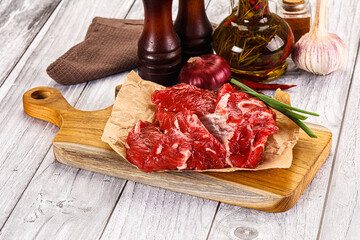 Raw beef meat for cooking