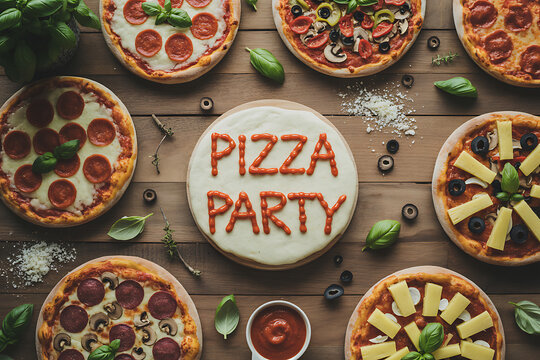 Gather for delicious pizza, a perfect invitation to friends and family for a memorable gathering.