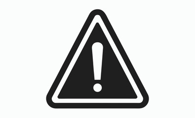 Warning sign icon, caution triangle symbol, alert message graphic, Warning, attention, Vector icon. 