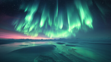 Disasters and aurora storm, global warming caused by humans in the future.