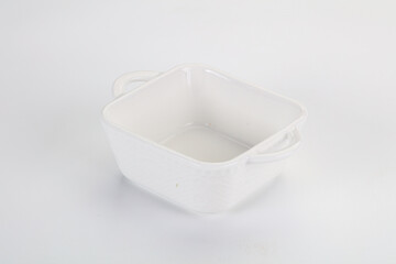 White ceramic empty bowl dishware