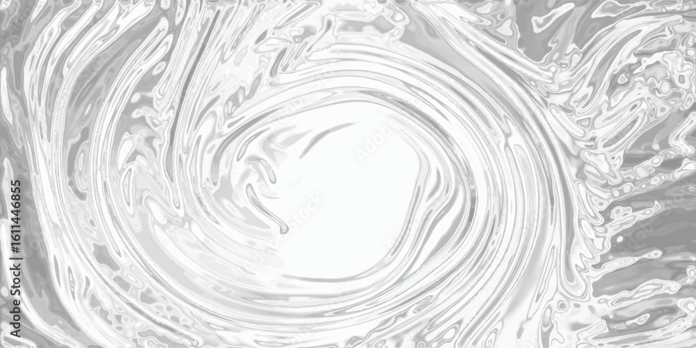 Aufkleber abstract swirl background in grayscale shades with fluid lines and white center forming a visual vor