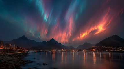 Disasters and aurora storm, global warming caused by humans in the future.