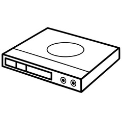 Fototapeta premium DVD Player line art vector