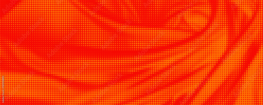 Aufkleber dots halftone orange color pattern gradient texture with technology digital background. dots pop art