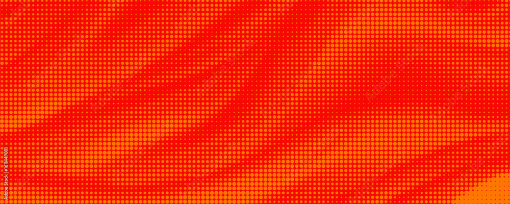Aufkleber dots halftone orange color pattern gradient texture with technology digital background. dots pop art