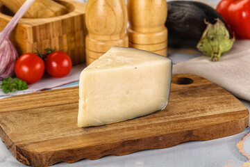 Sheep hard cheese Caprino Romano