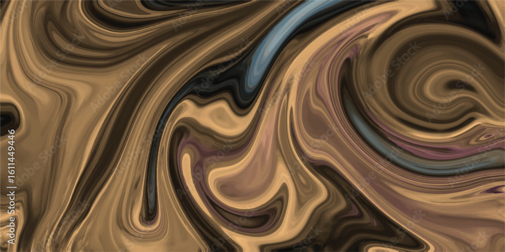 Poster abstract swirling pattern with flowing lines and textures in earth tone colors offering a modern org