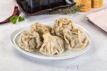 Georgian stuffed meat dumplings Khinkali