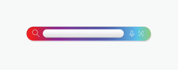 Modern Colorful Search Bar UI Element Gradient Web Interface Design