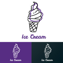Ice cream logo vector design-1