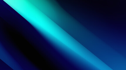 Fototapeta premium Cool cyan to deep navy gradient with sharp diagonal lines creating sleek and modern abstract background with smooth color transitions and dynamic lighting effects
