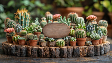 The cactus plant is beautiful in its pot with vibrant and colorful flower. One type of cactus that peple commonly keep at home.