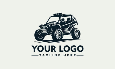 Vintage-style logo design featuring an all-terrain vehicle.