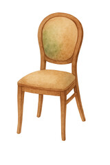 Artistic picture of a chair on transparent background