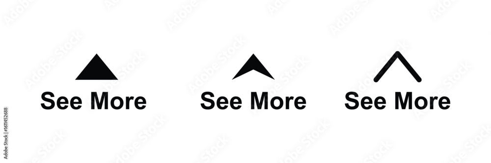 Poster see more next button web interface, ux, ui design element vector illustration