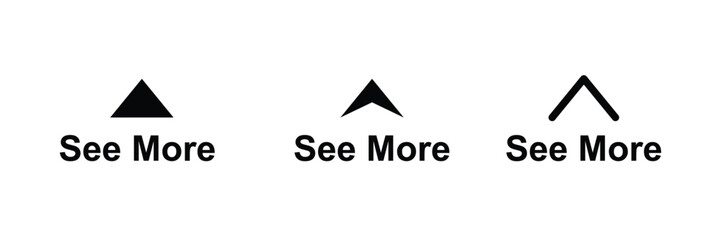 See more next button web interface, UX, UI design element vector illustration