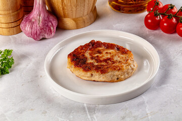 Fried salmon minced fish cutlet