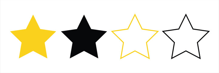 Rating symbol vector illustration. Star icon set vector isolated on white background