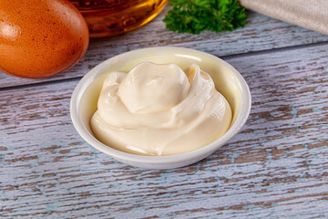 Homemade mayonnaise sauce dip cream