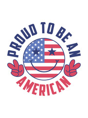 Happy American 4th of July Independence Day tshirt design
