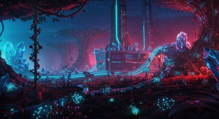 Glowing futuristic background