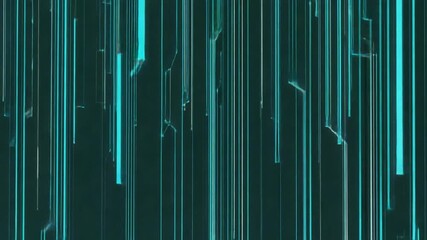 Stunning blue digital lines dynamically flowing on dark background motion - Powered by Adobe