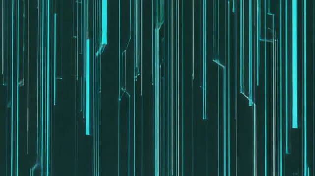 Stunning blue digital lines dynamically flowing on dark background motion