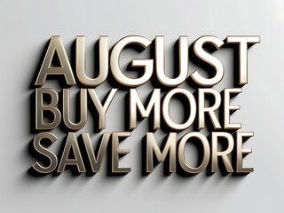 August Promotion: Buy More, Save More