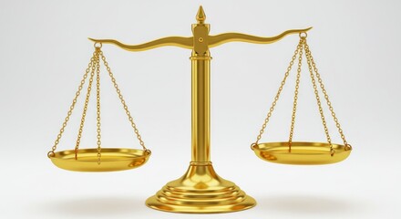 Golden balance scales