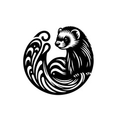 black and white peacock
