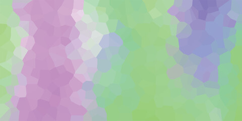 Pastel colored mosaic pattern with geometric cell structures in pink green and lavender tones for design and web templates