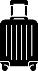 Obraz premium Travel Suitcase Icon with Wheels